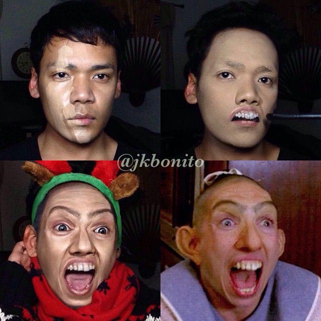 Визажист всемогущий, Ян Бонито, Jan Bonito, парень превращает себя в знаменитостей макияж, визажист превращает в знаменитостей макияж