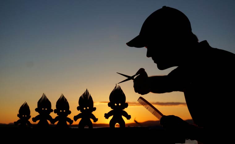 Картонные истории, Когда картон оживает,Джон Маршал,John Marshall, вырезает сценки из картона, силуэты закат картон