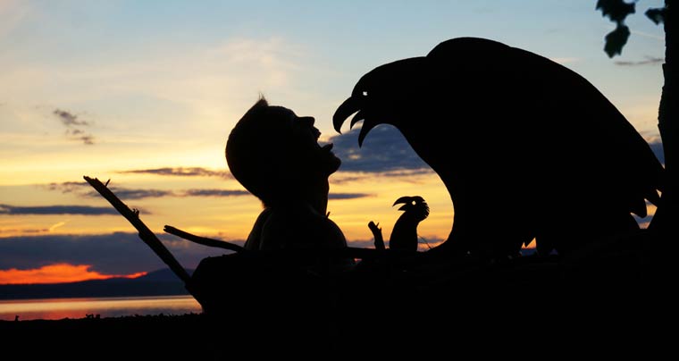 Картонные истории, Когда картон оживает,Джон Маршал,John Marshall, вырезает сценки из картона, силуэты закат картон