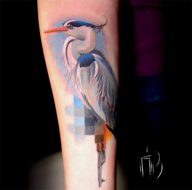 Pixel & Glitch, пиксельные татуировки, Лёша Лауза