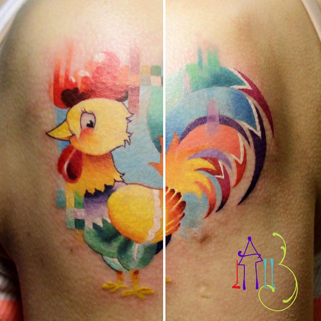 Pixel & Glitch, пиксельные татуировки, Лёша Лауза