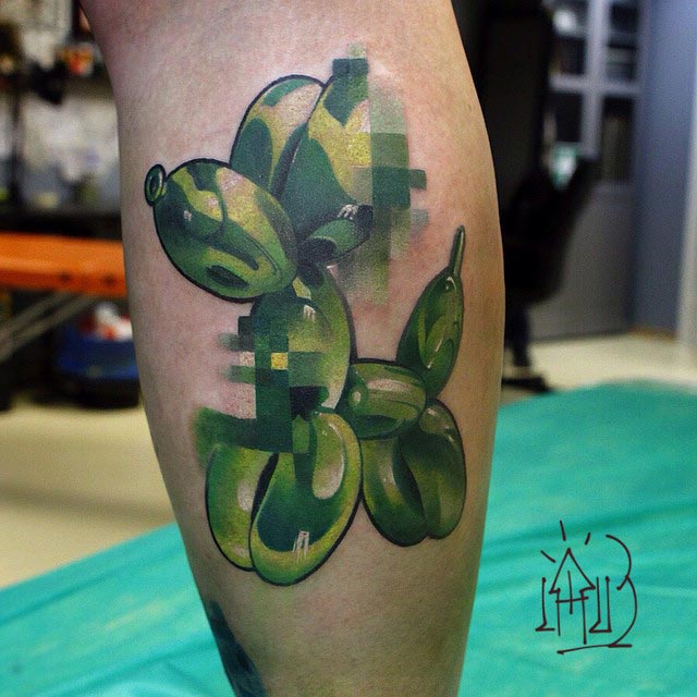 Pixel & Glitch, пиксельные татуировки, Лёша Лауза