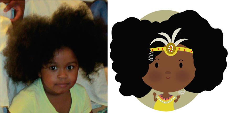 Художница берёт случайные фотографии детей из интернета и превращает их в игривые иллюстрации Мария Хосе Да Луз, Maria Jose Da Luz, художница превращает фотографии детей в иллюстрации