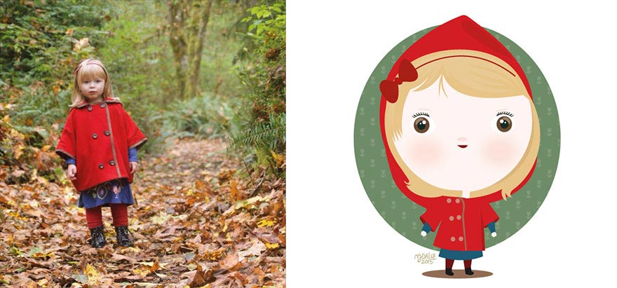 Художница берёт случайные фотографии детей из интернета и превращает их в игривые иллюстрации Мария Хосе Да Луз, Maria Jose Da Luz, художница превращает фотографии детей в иллюстрации