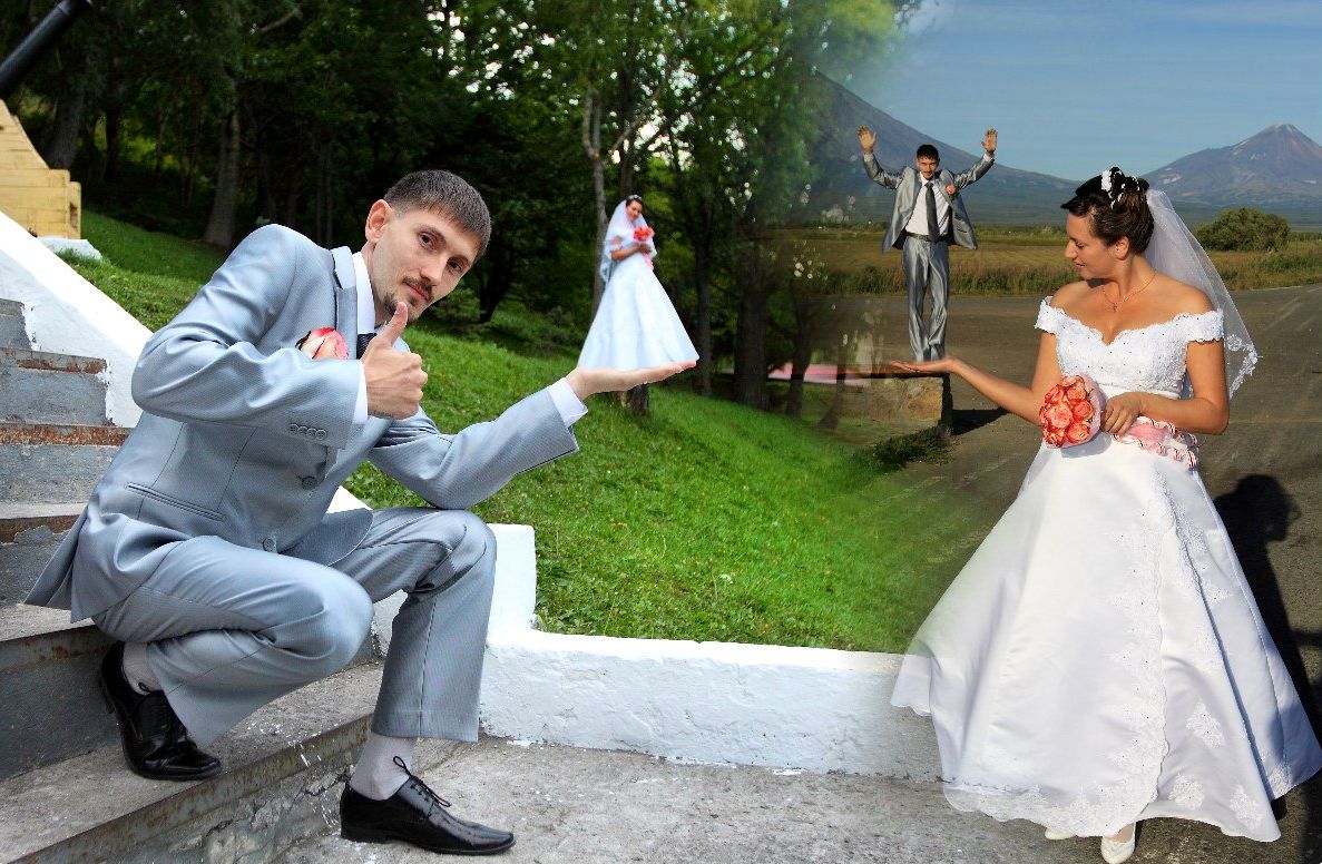 Прикольные свадебные фотографии (110 фото)