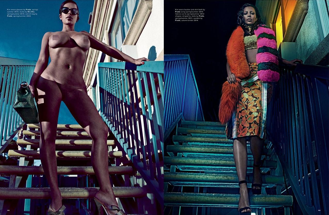 Ким Кардашьян оголилась для журнала Love, kim kardashian love magazine