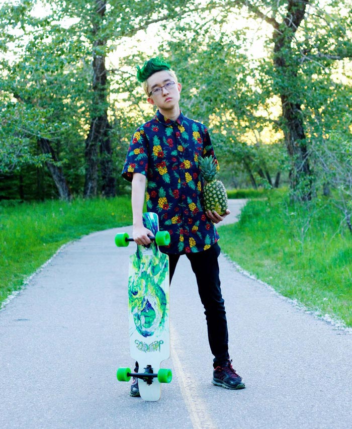 стрижка ананас, парень проиграл пари и подстригся под ананас, Гензель Цю, Hansel Qiu 