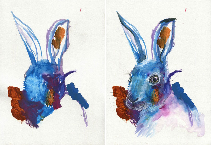 Мама превращает каракули своей 3-летней дочери в настоящие картины Мама превращает каракули своей дочери в картины, Рут Остерман