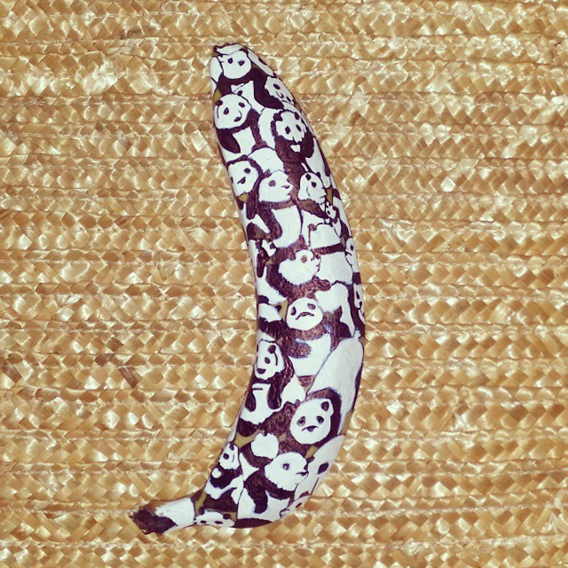 рисунки на бананах, бананы как произведение искусства, Элайза Рош, Elisa Roche