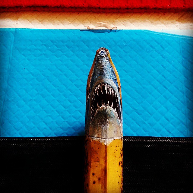 рисунки на бананах, бананы как произведение искусства, Элайза Рош, Elisa Roche