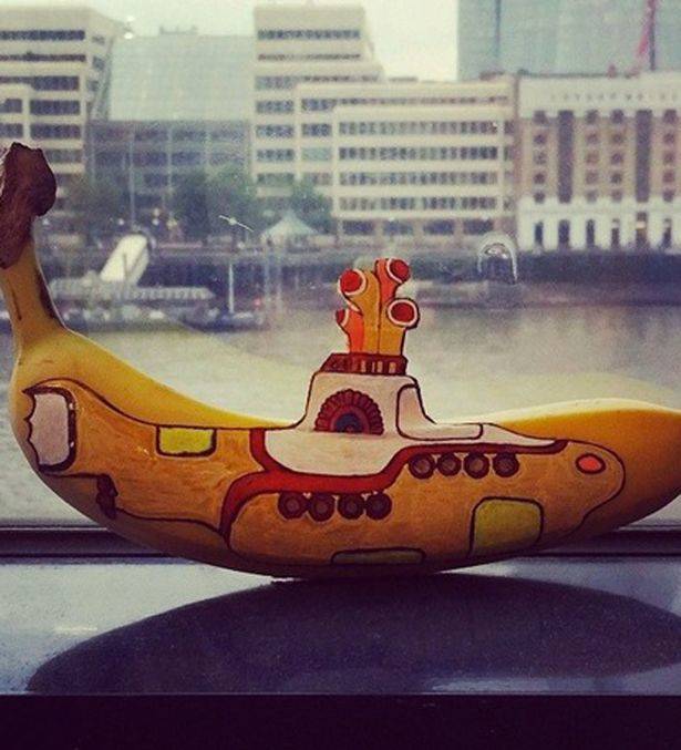 рисунки на бананах, бананы как произведение искусства, Элайза Рош, Elisa Roche