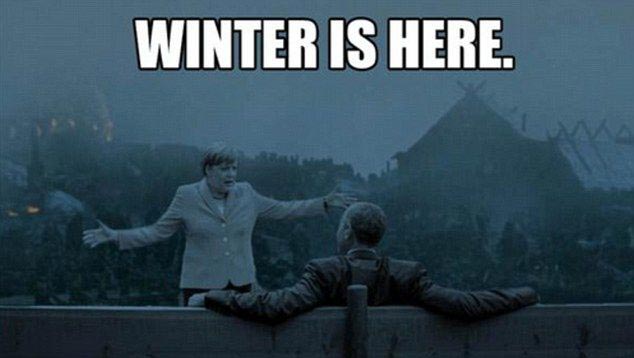 Барак Обама и Ангела Меркель на съезде большой семерки, Барак Обама и Ангела Меркель G7, мемы на фото Барак Обама и Ангела Меркель