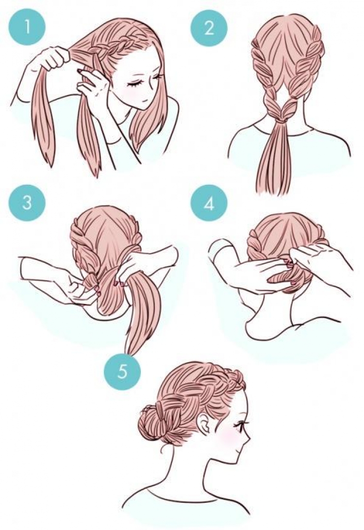 Как скручивать волосы в прическу по бокам