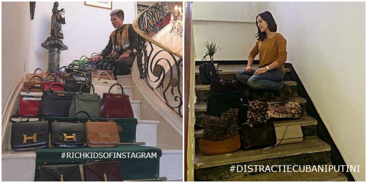 пародии на фото богатых детей из инстаграма, пародии на фото богатых детей из Instagram? румыны пародируют богатых детей