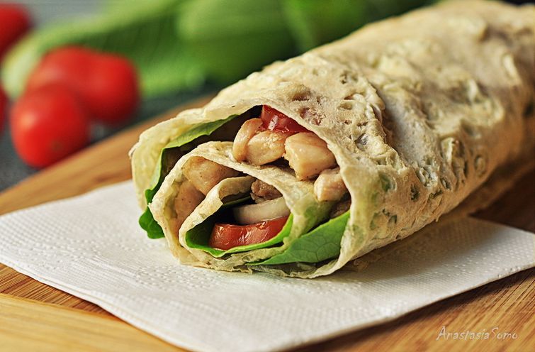 диетическая шаурма, шаурма домашняя, рулет из лаваша диетический, начинка для рулета из лаваша