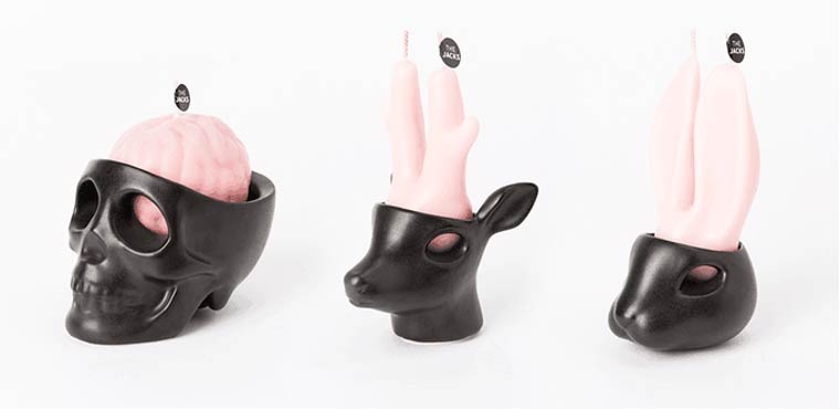 The Jacks свечи, свечи плакать воском черепа людей и животных, воск вытекать через глаза статуэток