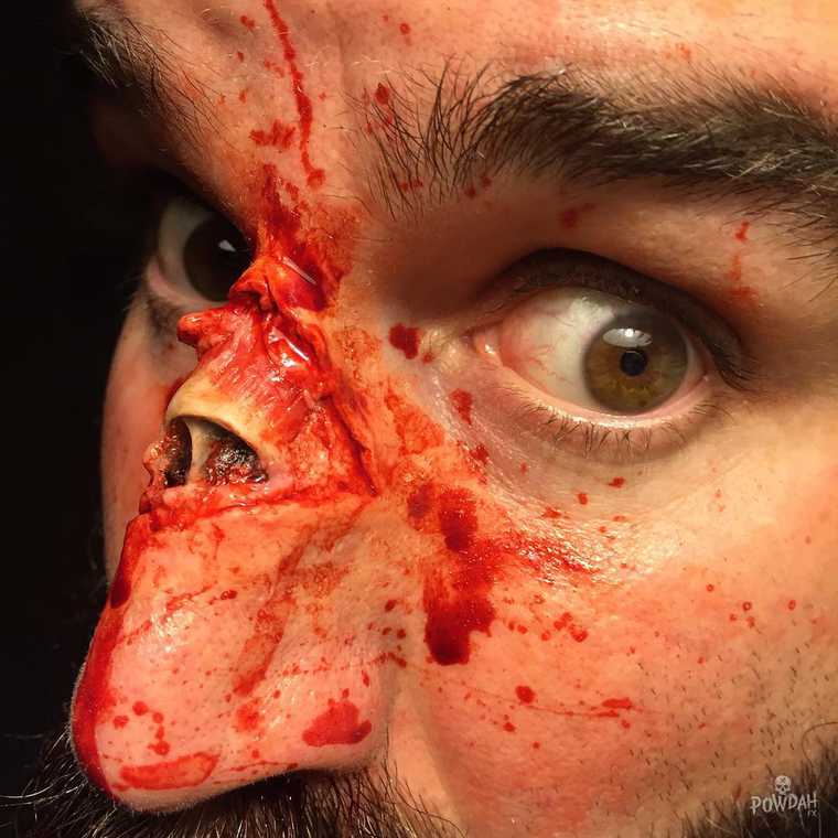 Марк Клэнси, Marc Clancy, жуткий макияж, жуткий грим, Powdah FX