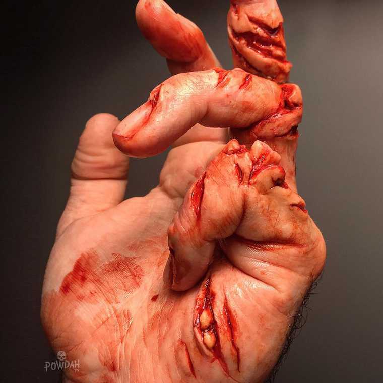 Марк Клэнси, Marc Clancy, жуткий макияж, жуткий грим, Powdah FX