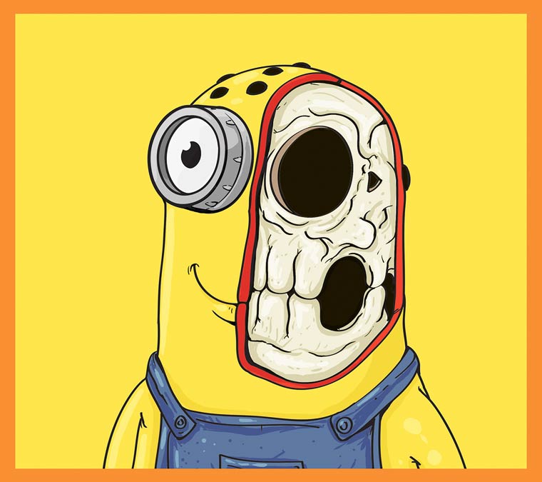 Желтые и разрезанные: художник показал головы знаменитых персонажей в разрезе головы персонажей в разрезе, желтые и разрезанные, Cute Yellow, Махмуд Рефаат, Mahmoud Refaat