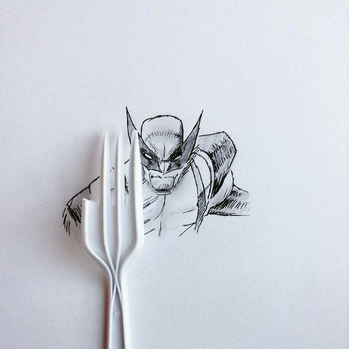 Kristián Mensa, Кристиан Менса, рисунки элементы окружающего мира, предметы быта рисунки