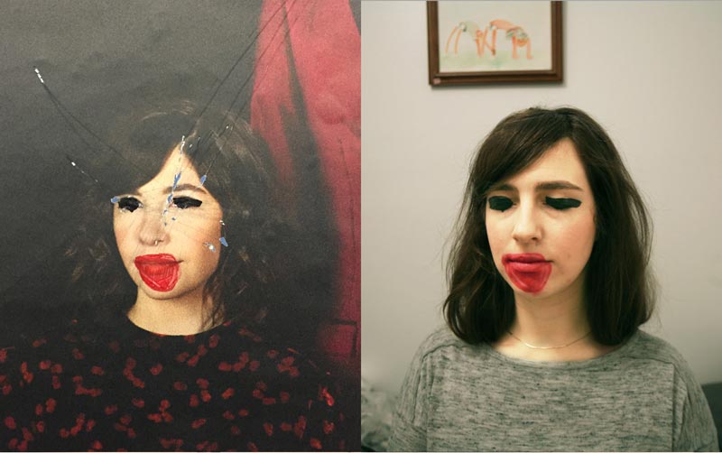 девушка воссоздает следы вандализма на лице, Makeup Transit Authority, Лидия Кэмброн, Lydia Cambron