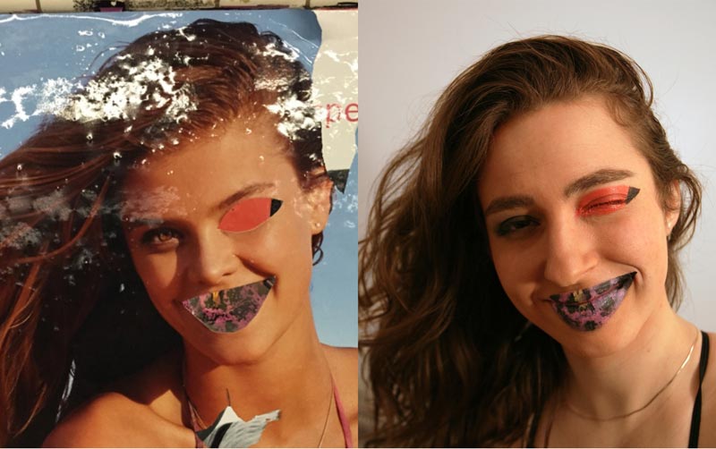 девушка воссоздает следы вандализма на лице, Makeup Transit Authority, Лидия Кэмброн, Lydia Cambron