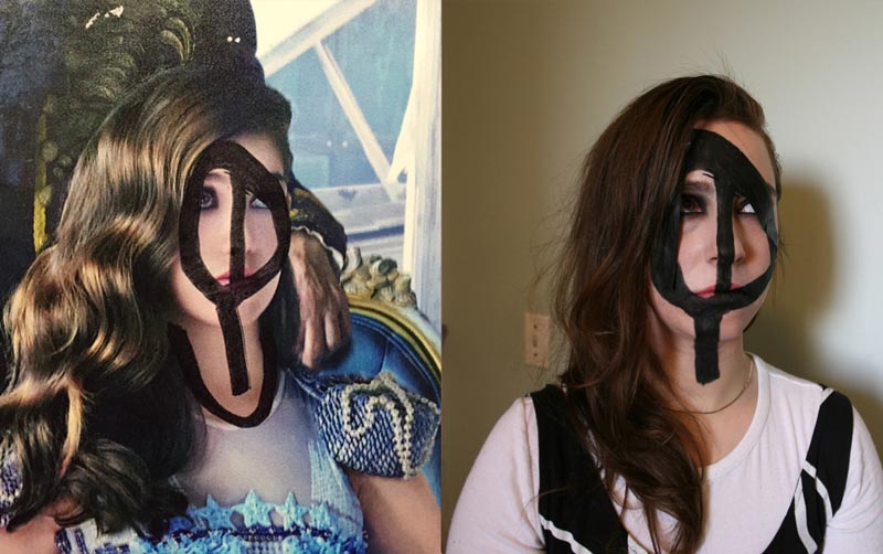 девушка воссоздает следы вандализма на лице, Makeup Transit Authority, Лидия Кэмброн, Lydia Cambron