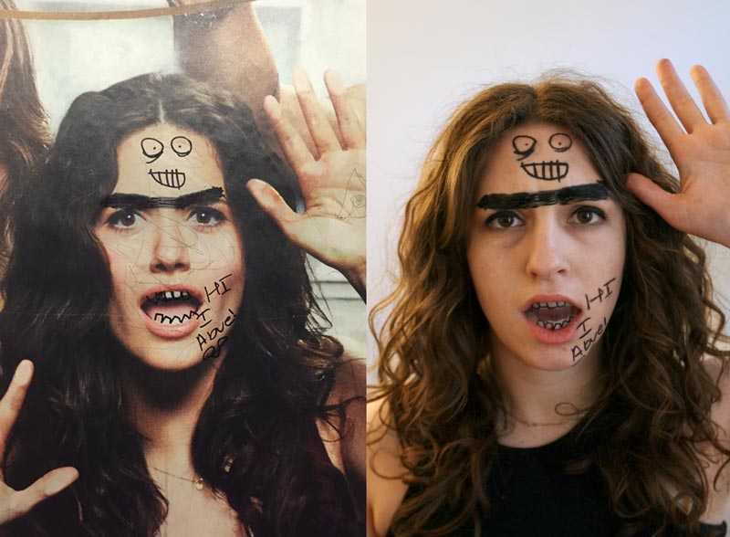 девушка воссоздает следы вандализма на лице, Makeup Transit Authority, Лидия Кэмброн, Lydia Cambron