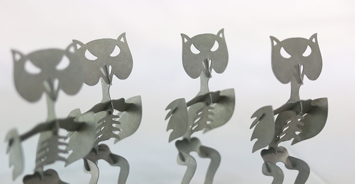 сова скелет внутри, свеча в виде совы, Angry Owl skeleton