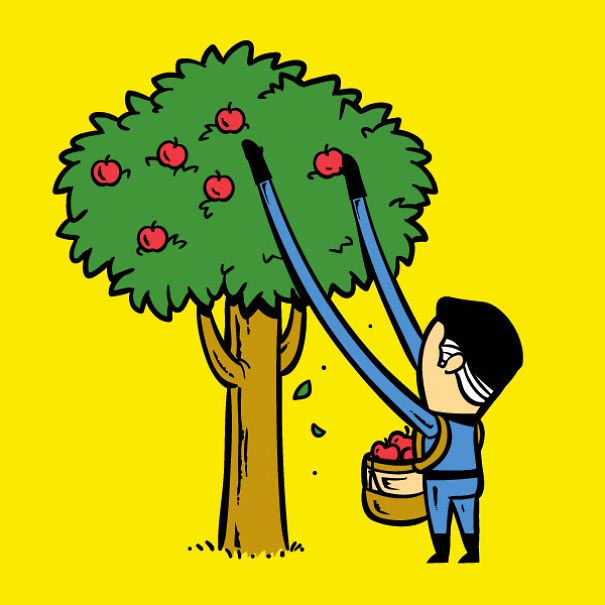 супрегерои иллюстрации, супрегерои арт, супергерои на неполный рабочий день, супергерои на работе