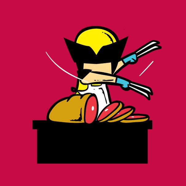 супрегерои иллюстрации, супрегерои арт, супергерои на неполный рабочий день, супергерои на работе