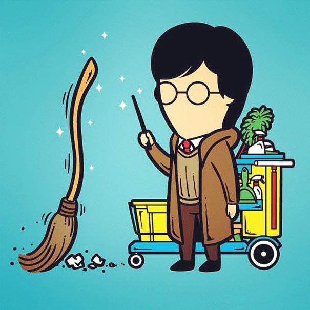 супрегерои иллюстрации, супрегерои арт, супергерои на неполный рабочий день, супергерои на работе