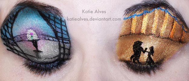 Фантастический макияж, крутой макияж, Сцены из мультфильмов  воссозданные при помощи макияжа 