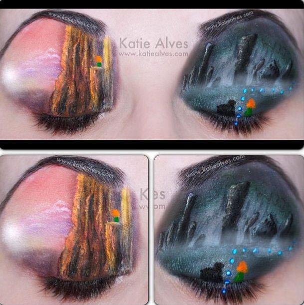 Фантастический макияж, крутой макияж, Сцены из мультфильмов  воссозданные при помощи макияжа 