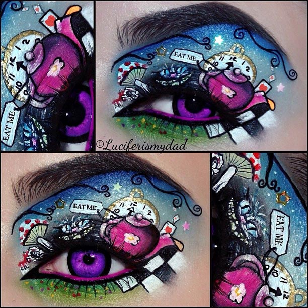 Фантастический макияж, крутой макияж, Сцены из мультфильмов  воссозданные при помощи макияжа 