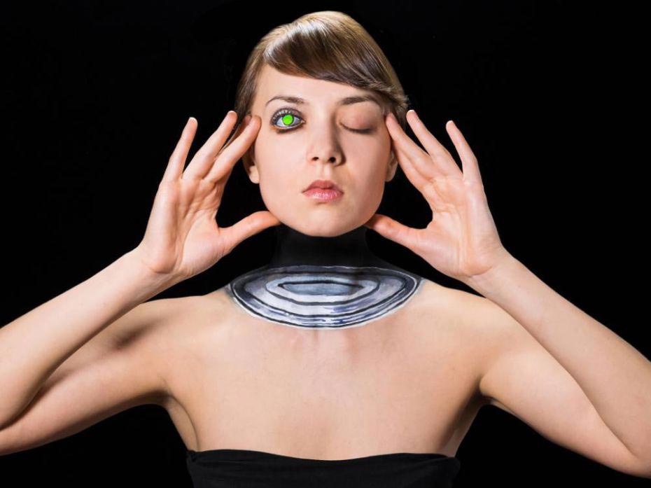  Хикару Чо, Hikaru Cho, боди-арт  Хикару Чо,Галлюциногенный боди-арт, боди-арт оптические иллюзии