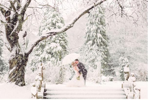 свадебная фотосессия в зимней сказке, свадебная фотосессия метель