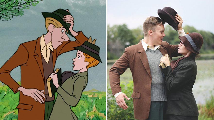 пара воссоздала сцены из мультика «101 далматинец»