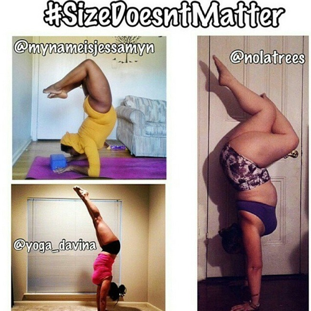 Йога размера плюс: девушки пышных форм бросают вызов обществу, доказывая, что они тоже могут заниматься йогой девушки пышных форм занимаются йогой, #SizeDoesntMatter