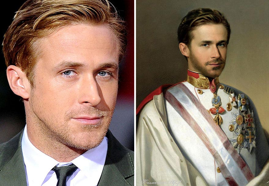 современные знаменитости в исторических картинах, Бенедикт Лакруа, Bénédicte Lacroix, Voyages dans le temps