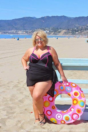 Джессика Кейн,Jessica Kane, фото полной девушки в купальнике, девушка размера плюс в купальнике