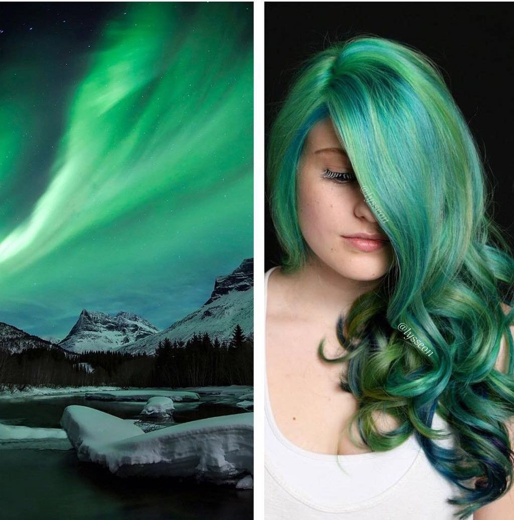 Космос в волосах: люди выкладывают фотографии своих волос сравнённых с галактиками Galaxy hair, космические волосы, галактический цвет волос