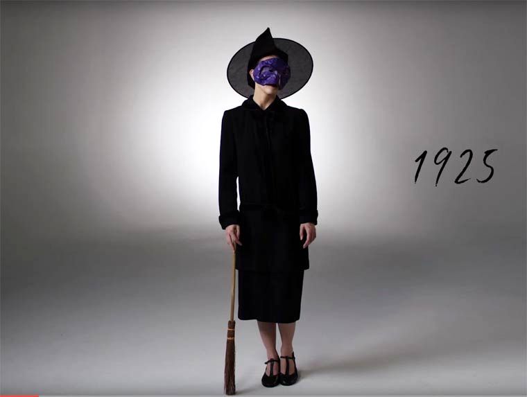 100 лет костюмов на Хэллоуин, история костюмов на Хэллоуин, эволюция костюмов на Хэллоуин