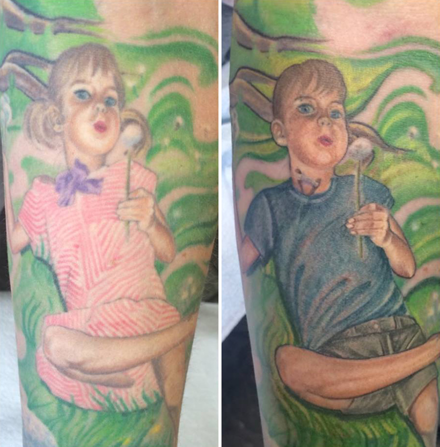 Татуировка мать и сын