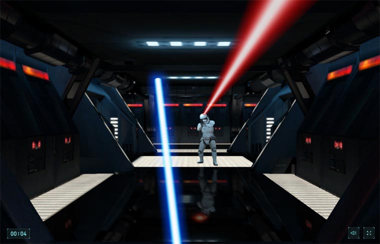 игра Побег со световым мечом, как играть Побег со световым мечом, игра от google Побег со световым мечом? игра звездные войны Google