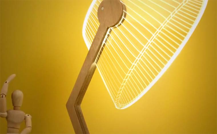 Оригинальные двухмерные светильники, которые выглядят как трехмерные лампы Bulbing 2D/3D? двухмерные лампы как трёхмерные светильники, двухмерные светильники