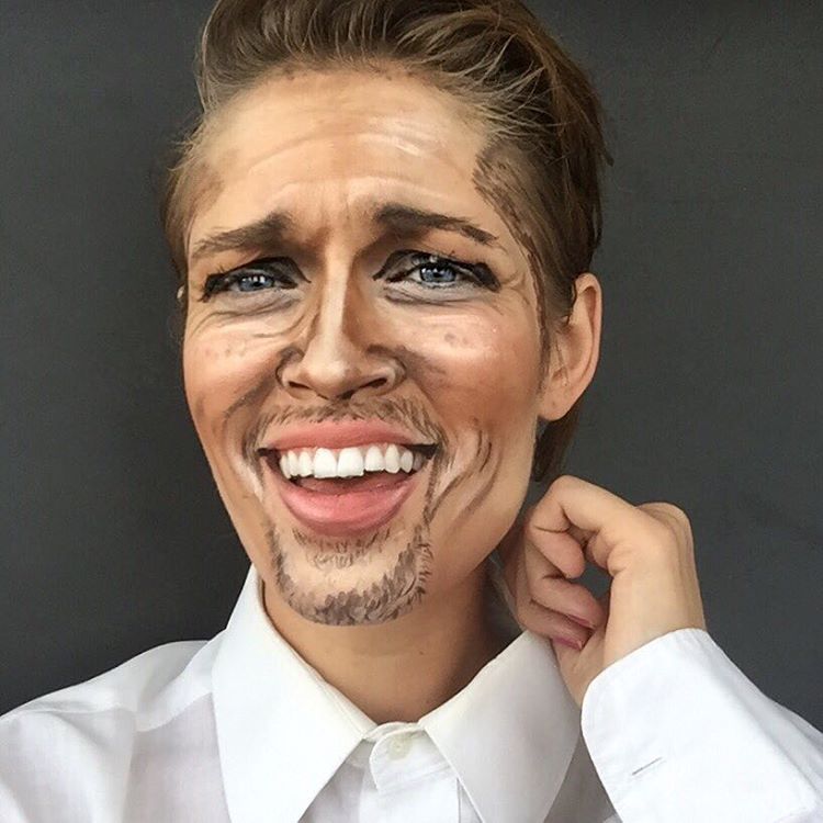 девушка превращается в звёзд при помощи макияжа, Ребека Свифт