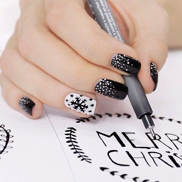 новогодний маникюр, идеи для новогоднего маникюра