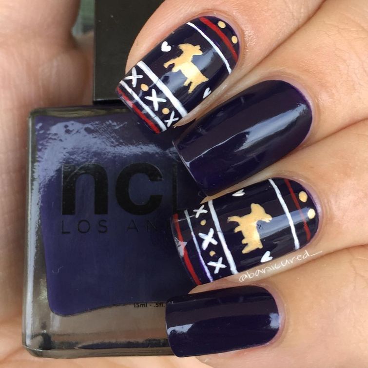 новогодний маникюр, идеи для новогоднего маникюра