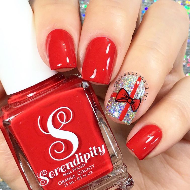 новогодний маникюр, идеи для новогоднего маникюра